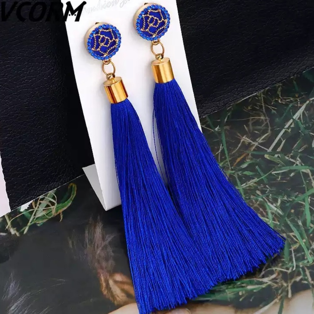 Vintage Long Bohemian Tassel Earrings